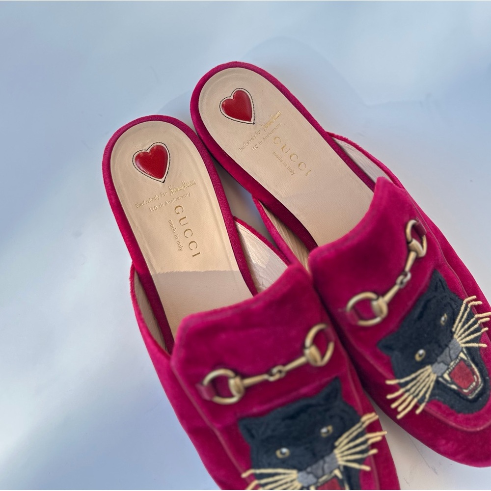 Gucci Princetown raspberry velvet slipper - Picture 11 of 12